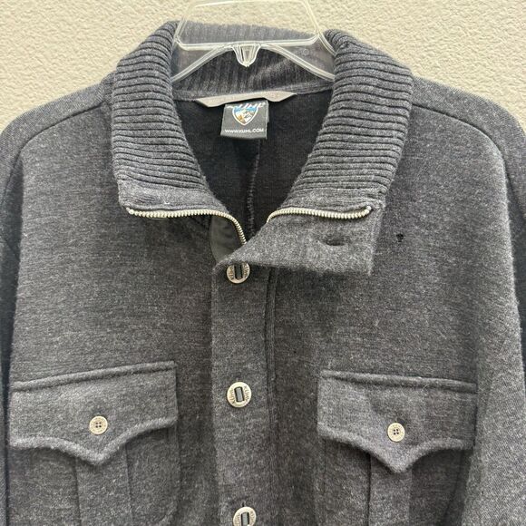 Kuhl Mens Sweater Xl Knit Full Zip Flawed - Picture 7 of 11